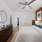 Bedroom with natural lighting and high ceilings
