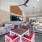 Grilling station and lush landscaping