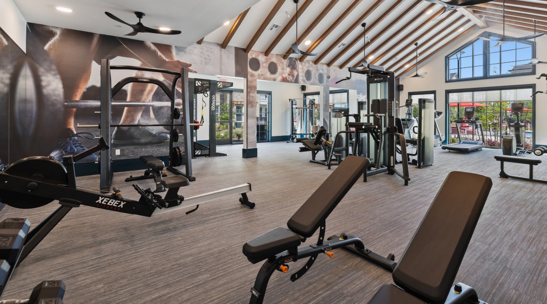 Open and well-lit fitness center